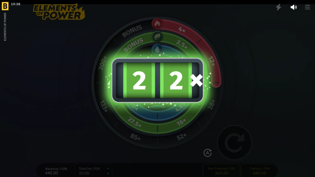 Elements of Power Bonus Game